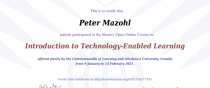 Certificate in TEL